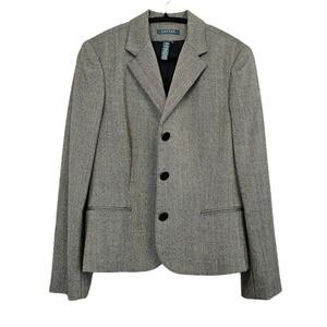VTG Lauren Ralph Lauren Wool Herringbone Blazer Jacket Women's Size 12
